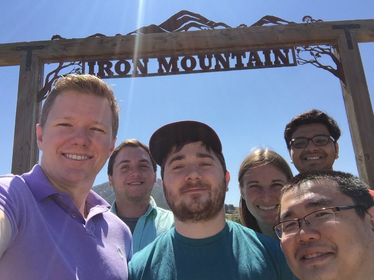 The TSRI team behind the new study included (left to right) Kyle McClymont, Kyle Knouse, co-first author Jacob Edwards, Lara Malins, co-first author Rohan Merchant (back) and Tian Qin (front) (Photo by Jacob Edwards.)